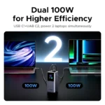 (W) UGREEN 200W 130W 100W Powerbank Nexode 25000mAh Laptop PD 130W Fast Charging for Dell Lenovo MacBook Air Samsung S24 iPhone 16 15 14 13 Pro Max for Pixel iPad Xiaomi Huawei Mobile Phones Power Adapter - Image 4