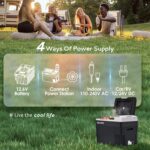 EUHOMY 12 Volt Refrigerator, 32QT(30L) Electric Cooler, Car Fridge APP Control, Car Refrigerator 12/24V DC 110-240V AC, Portable Freezer Usable Battery for Camping, Travel, Truck, Outdoor - Image 6